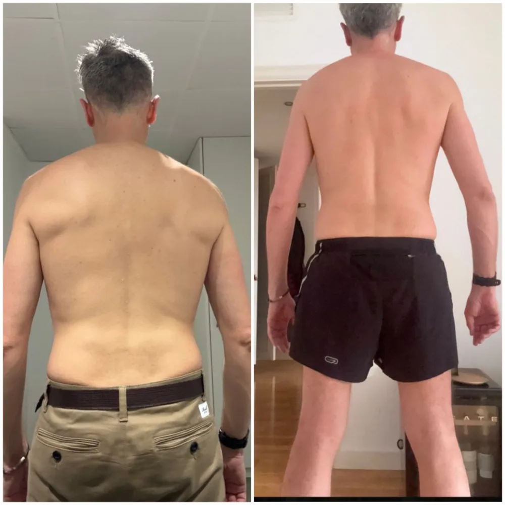 Jorge, antes y después: -3 KG con EMFIT